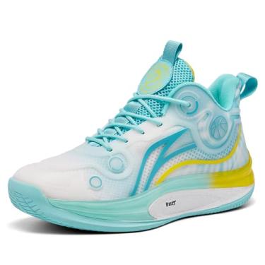 Imagem de Novetra Tênis de basquete masculino, esportivos da moda e antiderrapantes(Green,37 BR)