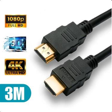 Imagem de Cabo HDMI Ultra Resistente 4K HDR 3 Metros Alta Qualidade Computador T