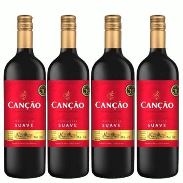 Imagem de Kit 4 Vinho Tinto Suave Canção 750ml - Serra Gaúcha
