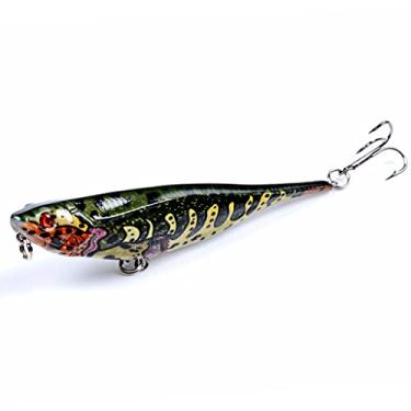 Imagem de ZZTWER Isca artificial, isca de pesca Crankbaits isca de pesca de robalo de superfície para andador de superfície wobblers artificiais