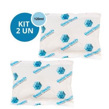 Imagem de Kit 2 Gelo Gel Bolsa Artificial Reutilizável Flexível Compressa 120g -