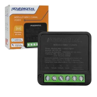 Imagem de Mini Módulo Interruptor Inteligente NovaDigital Zigbee 1 Canal - Compatível Alexa e Google Assistente