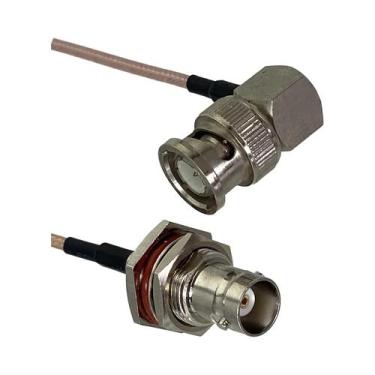 Imagem de Conector De Crimpagem Macho-fêmea BNC, Cabo Coaxial RF Pigtail RG58 RG