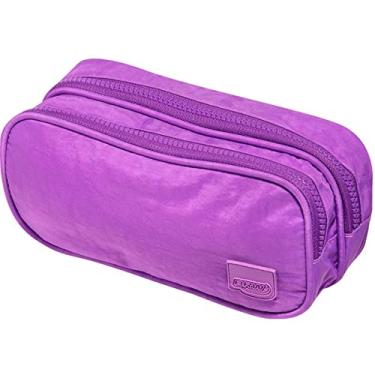 Imagem de Estojo Nylon 2 Zíperes Lilás, BRW