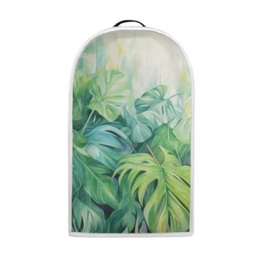 Imagem de ZDCUSTOM Capa para liquidificador de cozinha com folhas verdes, capas de liquidificador compatíveis com a maioria dos liquidificadores, capas de proteção de processador de alimentos antirespingos