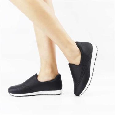 Imagem de Tênis Slip On Flat Elastano - USAFLEX, Preto, 35