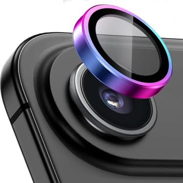 Imagem de KUXNGUYI Protetor de lente de câmera para iPhone Air, protetores de lente individuais, vidro temperado ultrafino resistente a arranhões com bordas de alumínio para Apple iPhone Air de 6,5 polegadas