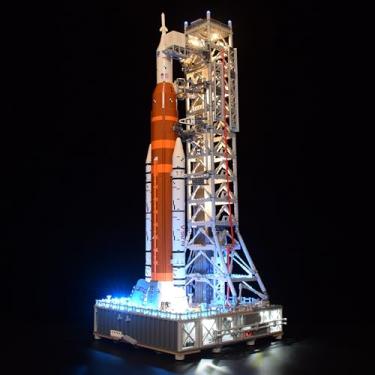 Imagem de LightGo Kit De Iluminação Led Para Sistema Lançamento Espacial Lego 10341 Da Nasa Artemis, Construção Ônibus Diy Com 1200 Peças, Monte O Seu Próprio, Luzes (Versão Clássica)