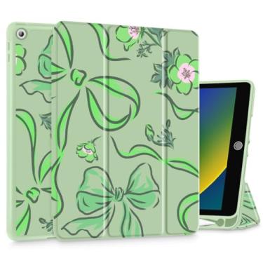 Imagem de Mektron Capa impressa projetada para iPad de 10,2 polegadas 9ª geração (2021)/8ª geração (2020)/7ª geração (2019) com suporte para lápis, capa protetora fina com parte traseira de TPU macio para iPad