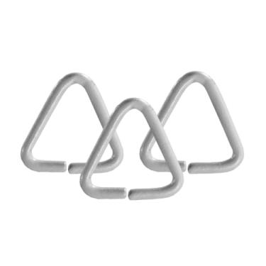 Imagem de Elo Para Chaveiro Argola Triangulo Para Confecção de Chaveiros e Artesanato 8mm (BRANCO)