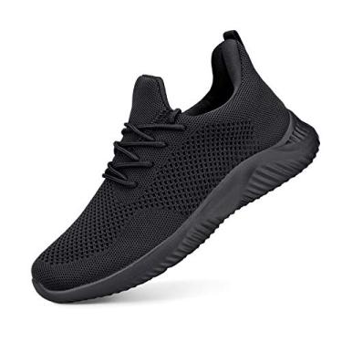 Imagem de Tênis Sumotia feminino leve, moderno, respirável e antiderrapante, para caminhada, esportes, academias e trabalho, compras, viagens, All Black, 6