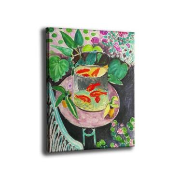 Imagem de Pôster grande Henri Matisse Goldfish 61 x 91 cm Impressão de arte emoldurada Matisse Goldfish tela emoldurada para decoração de parede de casa sala de estar apartamento