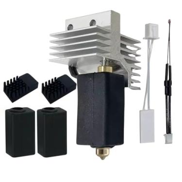 Imagem de Kit de cerâmica Hotend para Elegoo Centauri Carbon, bocal de aço endurecido de 0,4 mm e bocal de latão, dissipador de calor, 3 x meias de silicone, 2 escovas de bocal - peça extrusora de substituição
