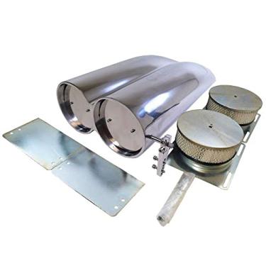 Imagem de Colher de capô de admissão de espingarda de alumínio polido com elemento e ferragens