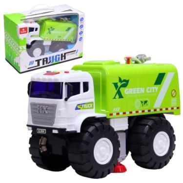 Imagem de Caminhão de Lixo Lança Água Fricção com Luz e Som - Castela