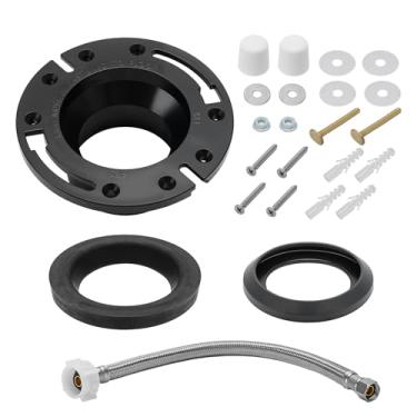 Imagem de Solimeta Kit de flange e vedação de vaso sanitário RV de 7,6 cm com mangueira de 30,5 cm - Serve para modelos Dometic 300 310 320, peça de reposição para vaso sanitário RV (385345892, 385311658