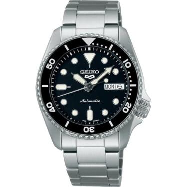 Imagem de Seiko 5 Sports SKX 'Midi' 38 mm Preto | Pulseira de Aço Inoxidável SRPK29K1, Preto/cinza, Pulseira