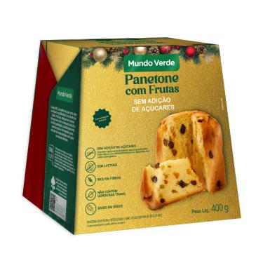 Imagem de Panetone com Frutas Sem Adição de Açúcares Mundo Verde 400g
