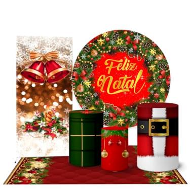 Imagem de Trio Capas Cilindro + Painel + Lateral e Tapete Natal (K3NAT0037)