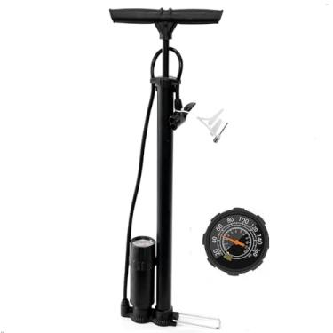Imagem de Bomba de Ar Manual com Manômetro 160 PSI Multifuncional para Pneus, Bolas, Bicicletas, Motos, Colchões Infláveis Wbcom
