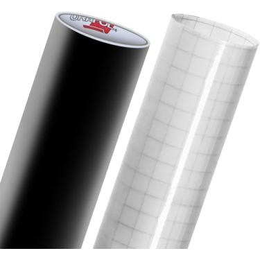 Imagem de ORACAL Rolo de vinil 651 – Vinil adesivo preto fosco permanente para artesanato, adesivos e decalques (30 cm x 1,8 m com papel de transferência)