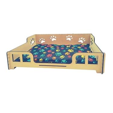 Imagem de Cama Caminha Sofá Casa Pet Cachorro Gato Mdf + 1 Colchonete
