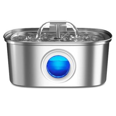 Imagem de Fonte de Água Elétrica para Gatos, Bebedouro Automático Inox com Filtro, 3.2L, Bivolt e Silencioso