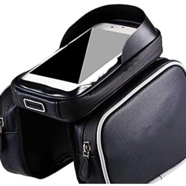 Imagem de Bolsa Suporte Saco De Quadro Para Bicicleta Bike À Prova D água Duplo Bolso Ciclismo