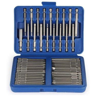 Imagem de Kit Brocas de Chaves 50 Peças com Estojo, ROCARIS, Azul