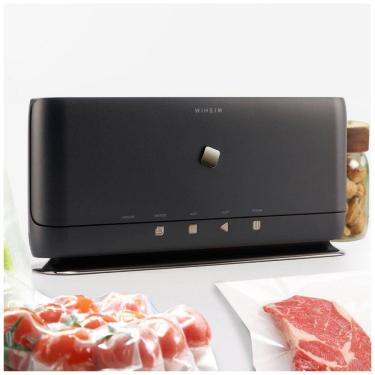 Imagem de Seladora a Vácuo Automática para Alimentos Secos e Úmidos com Suporte Vertical, Portátil, Sous Vide, Selagem a Ar para Vinhos e Contêineres