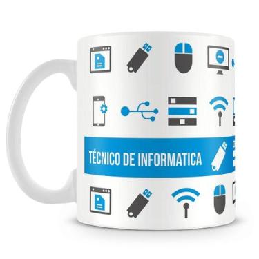 Imagem de Caneca Personalizada Profissão Técnico de Informática com Nome - 325ml