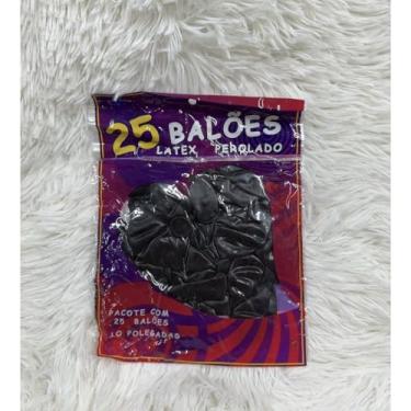 Imagem de 25 balões para decoração de festa(preto)