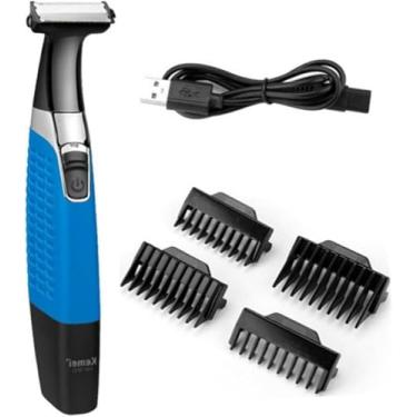 Imagem de Barbeador Aparador De Pelos Elétrico Recarregável Prova D'água Bivolt Km-1910