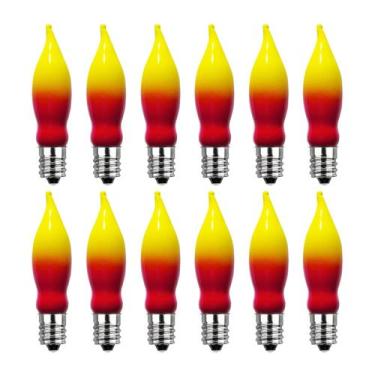 Imagem de Lâmpadas Flame Light, pacote com 12 lâmpadas vermelhas e amarelas, Hal