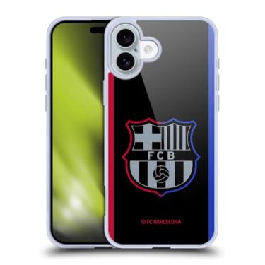 Imagem de Head Case Designs Capa de gel macio oficialmente licenciada pelo FC Barcelona Away 2024/25 Crest Kit compatível com Apple iPhone 16 Plus