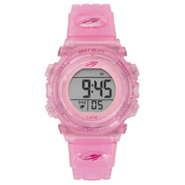 Imagem de Relógio Mormaii Feminino Ref: Mo03121tg/8g Infantil Digital Pink Translúcido
