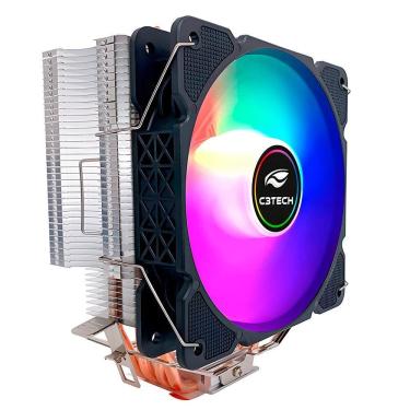 Imagem de Cooler Fan Cpu C3Tech Gaming,Rgb,4 Heatpipes Cobre- Fc-L110M