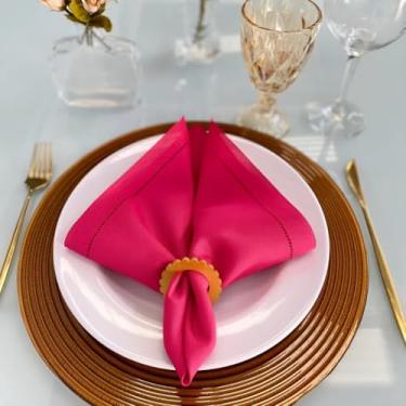 Imagem de Kit Guardanapo De Tecido Para Mesa Posta Ponto Ajour (10, Pink)