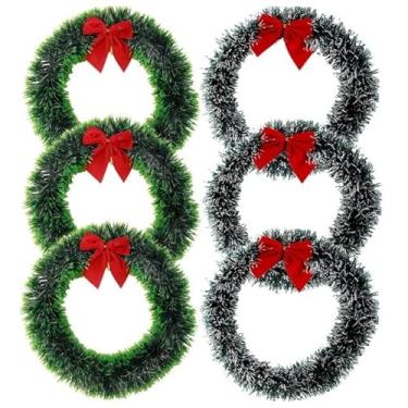 Imagem de Kit Guirlanda Natalina Verde Festão Laço Vermelho 33cm Natal(3)