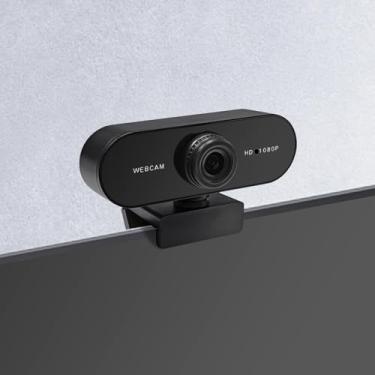 Imagem de Webcam 1080p para PC, foco automático PDAF, microfones com cancelamento de ruído AI duplo, correção automática de luz, Plug and Play