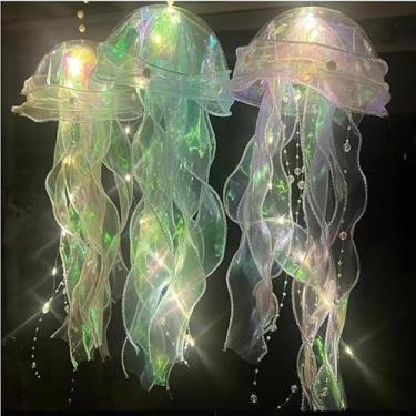 Imagem de Lâmpada Água-Viva/Medusas LED Decorativa | Luz Colorida para Casa, Festa e Ambiente | Efeito Realista com Movimento (2pcs)