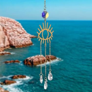 Imagem de Apanhador de sol de cristal para janelas – apanhadores de sol com prismas anjo sino de vento ornamento pendurado para Natal, casamento, jardim, decoração de casa, presente