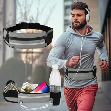 Imagem de Pochetes para mulheres, bolsa para cinto de corrida, masculina, impermeável, à prova de choque, ajuste fechado, ao ar livre, ciclismo, chaleira mágica essencial, Cinza, One Size, Mochilas de cintura