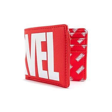 Imagem de Carteira com logotipo da Marvel da Loungefly com duas dobras vermelhas, Vermelho, Standard