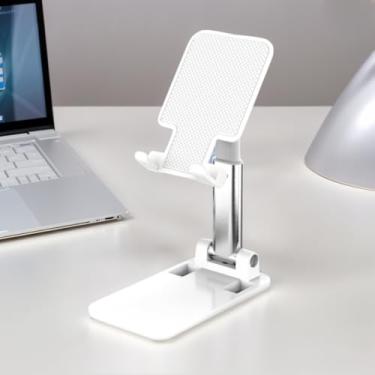 Imagem de Suporte dobrável para smartphone - suporte para cozinha, escritório e entretenimento branco