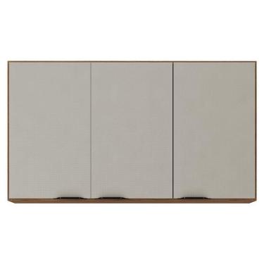 Imagem de Armário Aéreo Para Cozinha Firenze 3 Portas Amêndola Touch Nude Prime Tx - Demóbile