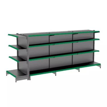 Imagem de Gondola Centro 137 Fit Ate 3 Metros 1 Ponta Preto 28b Pe Verde - AMAPÁ