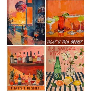 Imagem de Pintura por números para adultos e crianças iniciantes, pacote com 4 kits de pintura de taça de vinho rosa por números em tela, kit de pintura de artista de números por número de tintas acrílicas para