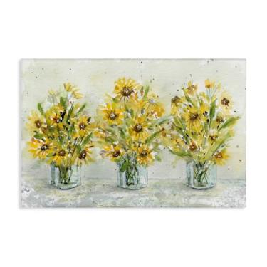 Imagem de Stupell Industries Trio of Sunflower Vases Canvas Wall Art, design por Patti Bishop, 20 x 30