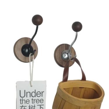 Imagem de Copfeu 2 ganchos magnéticos ganchos de parede de ímã de neodímio para pendurar casacos, roupões, mochilas, bolsas, chapéus, chaves, canecas, copos, toalhas (A+B)